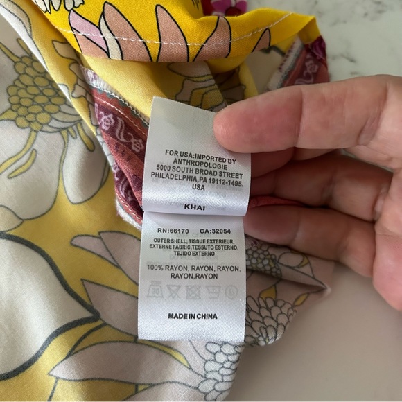 By Anthropologie Floral Kimono One Size - Picture 10 of 10